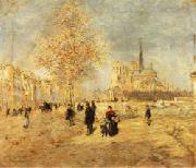 Jean-Francois Raffaelli Notre-Dame de Paris oil painting